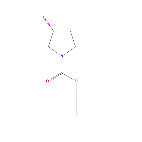 1234576-86-3 tert-butyl (3R)-3-iodopyrrolidine-1-carboxylate chemical structure