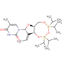 156125-57-4 1-[(6aS,8R,9Z,9aS)-9-ethylidene-2,2,4,4-tetra(propan-2-yl)-6a,9a-dihydro-6H-furo[3,2-f][1,3,5,2,4]trioxadisilocin-8-yl]-5-methylpyrimidine-2,4-dione chemical structure