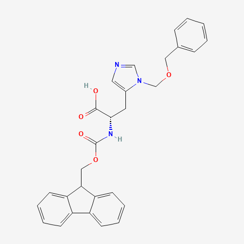 84891-19-0 (2S)-2-(9H-fluoren-9-ylmethoxycarbonylamino)-3-[3-(phenylmethoxymethyl)imidazol-4-yl]propanoic acid chemical structure
