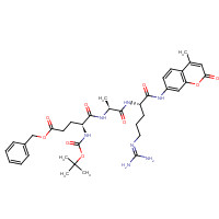 113866-16-3 benzyl (4S)-5-[[(2S)-1-[[(2S)-5-(diaminomethylideneamino)-1-[(4-methyl-2-oxochromen-7-yl)amino]-1-oxopentan-2-yl]amino]-1-oxopropan-2-yl]amino]-4-[(2-methylpropan-2-yl)oxycarbonylamino]-5-oxopentanoate chemical structure