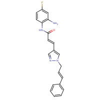 1357389-11-7 (E)-N-(2-amino-4-fluorophenyl)-3-[1-[(E)-3-phenylprop-2-enyl]pyrazol-4-yl]prop-2-enamide chemical structure