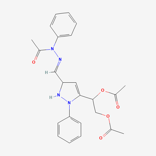 103405-38-5 [2-acetyloxy-2-[5-[(E)-[acetyl(phenyl)hydrazinylidene]methyl]-2-phenyl-1,5-dihydropyrazol-3-yl]ethyl] acetate chemical structure