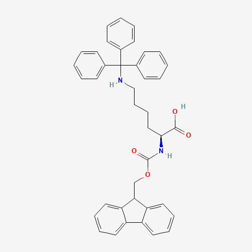 111061-54-2 (2S)-2-(9H-fluoren-9-ylmethoxycarbonylamino)-6-(tritylamino)hexanoic acid chemical structure