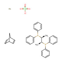 65012-74-0 bicyclo[2.2.1]hepta-2,5-diene;[(2S,3S)-3-diphenylphosphanylbutan-2-yl]-diphenylphosphane;rhodium;perchlorate chemical structure