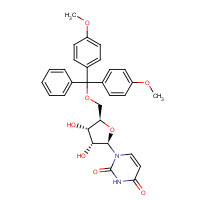 81246-79-9 1-[(2R,3R,4S,5R)-5-[[bis(4-methoxyphenyl)-phenylmethoxy]methyl]-3,4-dihydroxyoxolan-2-yl]pyrimidine-2,4-dione chemical structure