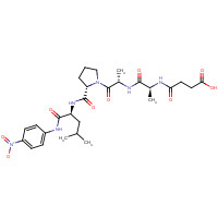 70968-04-6 4-[[(2S)-1-[[(2S)-1-[(2S)-2-[[(2S)-4-methyl-1-(4-nitroanilino)-1-oxopentan-2-yl]carbamoyl]pyrrolidin-1-yl]-1-oxopropan-2-yl]amino]-1-oxopropan-2-yl]amino]-4-oxobutanoic acid chemical structure
