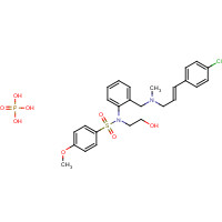 1188890-41-6 N-[2-[[[(E)-3-(4-chlorophenyl)prop-2-enyl]-methylamino]methyl]phenyl]-N-(2-hydroxyethyl)-4-methoxybenzenesulfonamide;phosphoric acid chemical structure