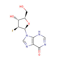 98983-40-5 9-[(2R,3S,4R,5R)-3-fluoro-4-hydroxy-5-(hydroxymethyl)oxolan-2-yl]-3H-purin-6-one chemical structure