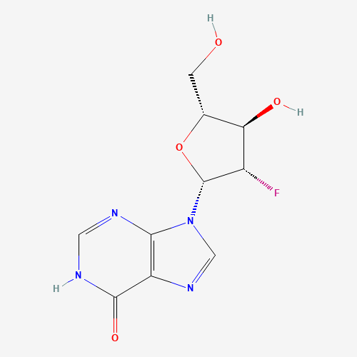 98983-40-5 9-[(2R,3S,4R,5R)-3-fluoro-4-hydroxy-5-(hydroxymethyl)oxolan-2-yl]-3H-purin-6-one chemical structure