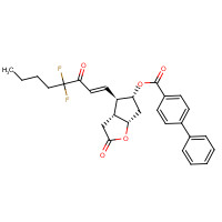 118583-35-0 [(3aR,4R,5R,6aS)-4-[(E)-4,4-difluoro-3-oxooct-1-enyl]-2-oxo-3,3a,4,5,6,6a-hexahydrocyclopenta[b]furan-5-yl] 4-phenylbenzoate chemical structure