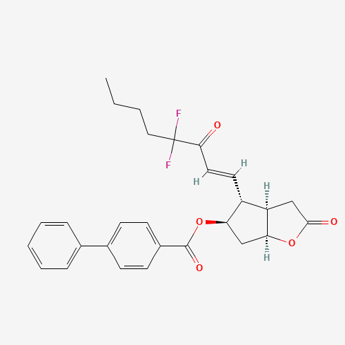 118583-35-0 [(3aR,4R,5R,6aS)-4-[(E)-4,4-difluoro-3-oxooct-1-enyl]-2-oxo-3,3a,4,5,6,6a-hexahydrocyclopenta[b]furan-5-yl] 4-phenylbenzoate chemical structure