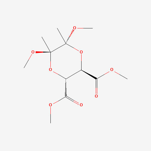 181586-74-3 dimethyl (2R,3R,5R,6R)-2,3-dimethoxy-5,6-dimethyl-1,4-dioxane-2,3-dicarboxylate chemical structure