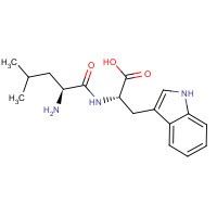 5156-22-9 (2S)-2-[[(2S)-2-amino-4-methylpentanoyl]amino]-3-(1H-indol-3-yl)propanoic acid chemical structure