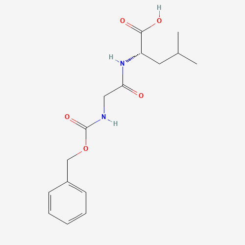 1421-69-8 (2S)-4-methyl-2-[[2-(phenylmethoxycarbonylamino)acetyl]amino]pentanoic acid chemical structure