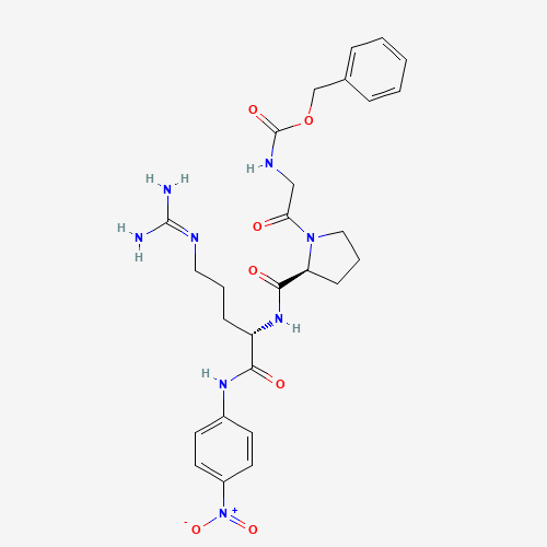 66648-35-9 benzyl N-[2-[(2S)-2-[[(2S)-5-(diaminomethylideneamino)-1-(4-nitroanilino)-1-oxopentan-2-yl]carbamoyl]pyrrolidin-1-yl]-2-oxoethyl]carbamate chemical structure