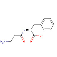 17136-28-6 (2S)-2-(3-aminopropanoylamino)-3-phenylpropanoic acid chemical structure
