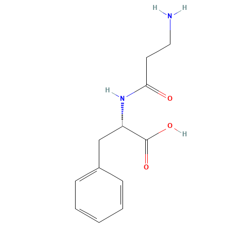 17136-28-6 (2S)-2-(3-aminopropanoylamino)-3-phenylpropanoic acid chemical structure
