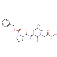 103145-74-0 benzyl (2S)-2-[[(2S)-1-[[2-(hydroxyamino)-2-oxoethyl]amino]-4-methyl-1-oxopentan-2-yl]carbamoyl]pyrrolidine-1-carboxylate chemical structure