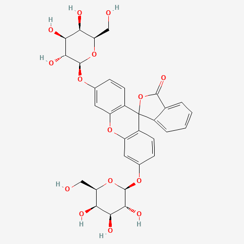17817-20-8 3',6'-bis[[(2S,3R,4S,5R,6R)-3,4,5-trihydroxy-6-(hydroxymethyl)oxan-2-yl]oxy]spiro[2-benzofuran-3,9'-xanthene]-1-one chemical structure