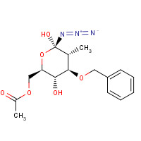175978-56-0 [(2R,3S,4R,5R,6R)-6-azido-3,6-dihydroxy-5-methyl-4-phenylmethoxyoxan-2-yl]methyl acetate chemical structure