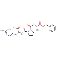 112898-31-4 (2S)-5-(diaminomethylideneamino)-2-[[(2S)-1-[2-[methyl(phenylmethoxycarbonyl)amino]acetyl]pyrrolidine-2-carbonyl]amino]pentanoic acid chemical structure
