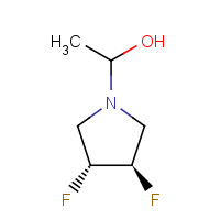 871822-43-4 1-[(3R,4R)-3,4-difluoropyrrolidin-1-yl]ethanol chemical structure