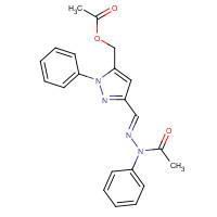 3082-93-7 [5-[(E)-[acetyl(phenyl)hydrazinylidene]methyl]-2-phenylpyrazol-3-yl]methyl acetate chemical structure