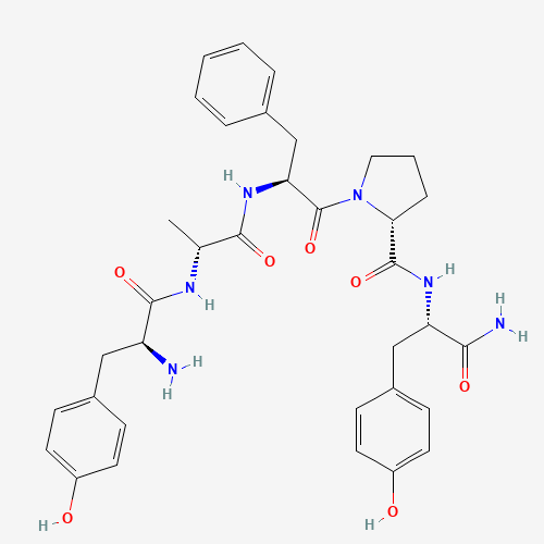 83936-24-7 (2R)-N-[(2S)-1-amino-3-(4-hydroxyphenyl)-1-oxopropan-2-yl]-1-[(2S)-2-[[(2R)-2-[[(2S)-2-amino-3-(4-hydroxyphenyl)propanoyl]amino]propanoyl]amino]-3-phenylpropanoyl]pyrrolidine-2-carboxamide chemical structure