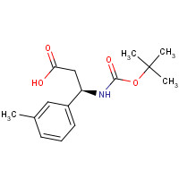 464930-76-5 (3R)-3-(3-methylphenyl)-3-[(2-methylpropan-2-yl)oxycarbonylamino]propanoic acid chemical structure