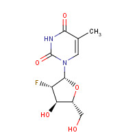 69256-17-3 1-[(2R,3S,4R,5R)-3-fluoro-4-hydroxy-5-(hydroxymethyl)oxolan-2-yl]-5-methylpyrimidine-2,4-dione chemical structure