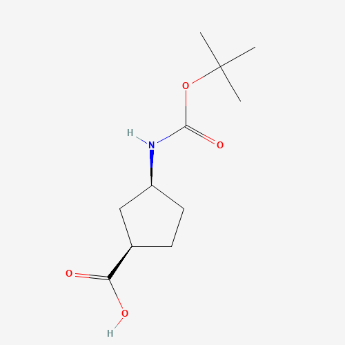410090-37-8 (1R,3S)-3-[(2-methylpropan-2-yl)oxycarbonylamino]cyclopentane-1-carboxylic acid chemical structure