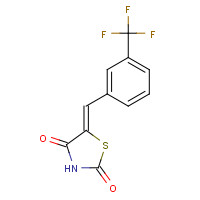 438190-29-5 (5Z)-5-[[3-(trifluoromethyl)phenyl]methylidene]-1,3-thiazolidine-2,4-dione chemical structure