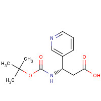 297773-45-6 (3S)-3-[(2-methylpropan-2-yl)oxycarbonylamino]-3-pyridin-3-ylpropanoic acid chemical structure