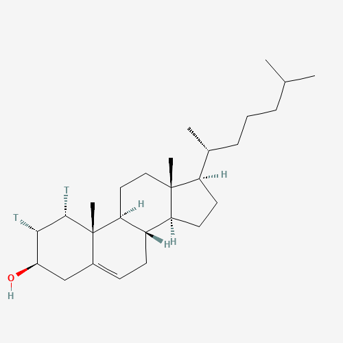 27246-11-3 (1S,2R,3R,8S,9S,10R,13R,14S,17R)-10,13-dimethyl-17-[(2R)-6-methylheptan-2-yl]-1,2-ditritio-2,3,4,7,8,9,11,12,14,15,16,17-dodecahydro-1H-cyclopenta[a]phenanthren-3-ol chemical structure
