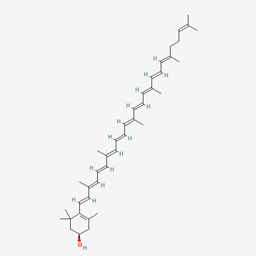 3763-55-1 (1R)-4-[(1E,3E,5E,7E,9E,11E,13E,15E,17E,19E)-3,7,12,16,20,24-hexamethylpentacosa-1,3,5,7,9,11,13,15,17,19,23-undecaenyl]-3,5,5-trimethylcyclohex-3-en-1-ol chemical structure