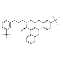 1271930-15-4 N-[(1R)-1-naphthalen-1-ylethyl]-3-[3-(trifluoromethyl)phenyl]-N-[3-[3-(trifluoromethyl)phenyl]propyl]propan-1-amine chemical structure