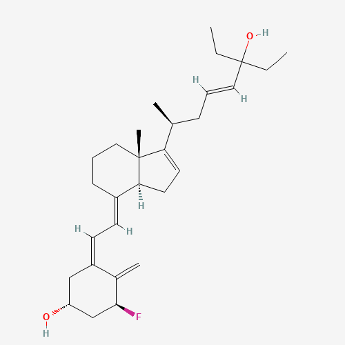199798-84-0 (1R,3Z,5S)-3-[(2E)-2-[(3aS,7aS)-1-[(E,2S)-6-ethyl-6-hydroxyoct-4-en-2-yl]-7a-methyl-3a,5,6,7-tetrahydro-3H-inden-4-ylidene]ethylidene]-5-fluoro-4-methylidenecyclohexan-1-ol chemical structure