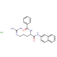 198555-19-0 N-[(2S)-5-(diaminomethylideneamino)-1-(naphthalen-2-ylamino)-1-oxopentan-2-yl]benzamide;hydrochloride chemical structure
