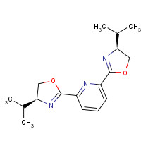 118949-61-4 (4S)-4-propan-2-yl-2-[6-[(4S)-4-propan-2-yl-4,5-dihydro-1,3-oxazol-2-yl]pyridin-2-yl]-4,5-dihydro-1,3-oxazole chemical structure