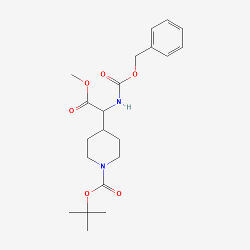 400888-19-9 tert-butyl 4-[(1S)-2-methoxy-2-oxo-1-(phenylmethoxycarbonylamino)ethyl]piperidine-1-carboxylate chemical structure