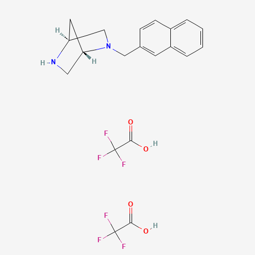 845866-75-3 (1R,4R)-2-(naphthalen-2-ylmethyl)-2,5-diazabicyclo[2.2.1]heptane;2,2,2-trifluoroacetic acid chemical structure