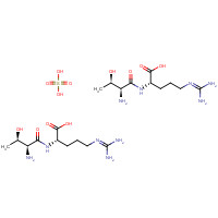 108320-96-3 (2S)-2-[[(2S,3R)-2-amino-3-hydroxybutanoyl]amino]-5-(diaminomethylideneamino)pentanoic acid;sulfuric acid chemical structure