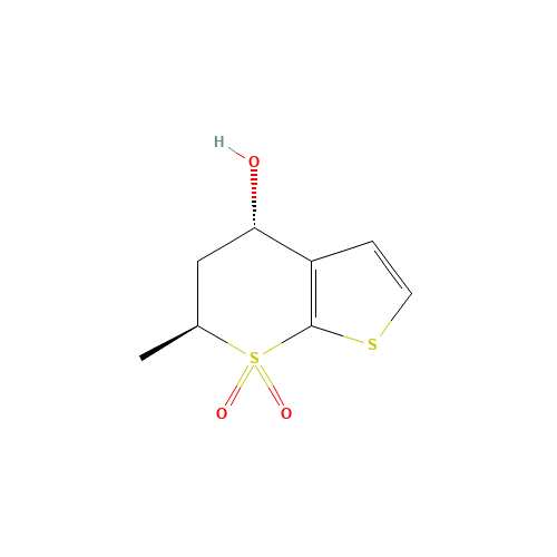 147086-81-5 (4S,6S)-6-methyl-7,7-dioxo-5,6-dihydro-4H-thieno[2,3-b]thiopyran-4-ol chemical structure