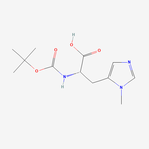 61070-22-2 (2S)-3-(3-methylimidazol-4-yl)-2-[(2-methylpropan-2-yl)oxycarbonylamino]propanoic acid chemical structure