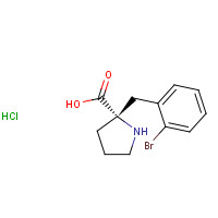 1217708-57-0 (2S)-2-[(2-bromophenyl)methyl]pyrrolidine-2-carboxylic acid;hydrochloride chemical structure