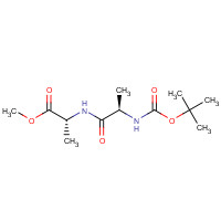 59602-19-6 methyl (2R)-2-[[(2R)-2-[(2-methylpropan-2-yl)oxycarbonylamino]propanoyl]amino]propanoate chemical structure