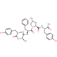 102029-98-1 (2S,4R)-N-[(2S)-1-amino-3-(4-hydroxyphenyl)-1-oxopropan-2-yl]-1-[(2S)-2-[[(2R)-2-[[(2S)-2-amino-3-(4-hydroxyphenyl)propanoyl]amino]propanoyl]amino]-3-phenylpropanoyl]-4-hydroxypyrrolidine-2-carboxamide chemical structure