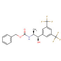 877384-16-2 benzyl N-[(1R,2S)-1-[3,5-bis(trifluoromethyl)phenyl]-1-hydroxypropan-2-yl]carbamate chemical structure
