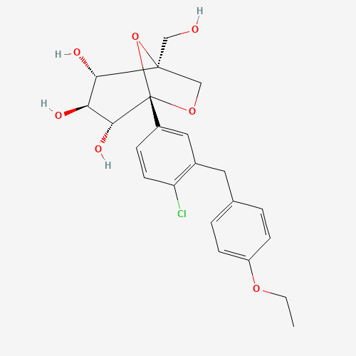 1210344-57-2 (1S,2S,3S,4R,5S)-5-[4-chloro-3-[(4-ethoxyphenyl)methyl]phenyl]-1-(hydroxymethyl)-6,8-dioxabicyclo[3.2.1]octane-2,3,4-triol chemical structure