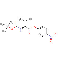 16948-40-6 (4-nitrophenyl) (2S)-3-methyl-2-[(2-methylpropan-2-yl)oxycarbonylamino]butanoate chemical structure